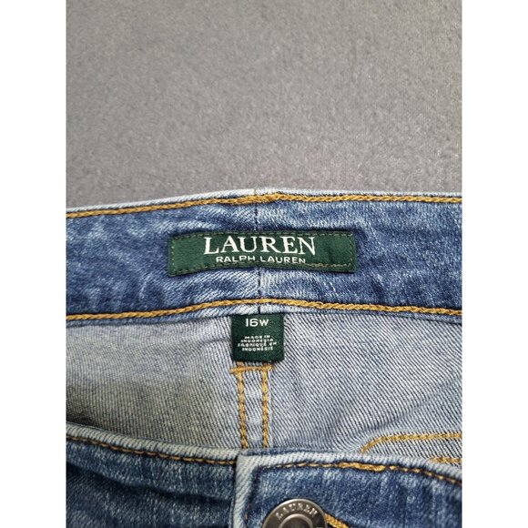 LAUREN RALPH LAUREN Women's SZ 16W Premier Straight Denim Jeans Classic - Picture 3 of 10